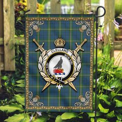 Clan Clelland Tartan Crest Garden Flag  - Celtic Thistle  PT20 Clan Clelland Tartan Today   