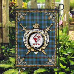 Clan Cockburn Modern Tartan Crest Garden Flag  - Celtic Thistle  SK83 Clan Cockburn Tartan Today   