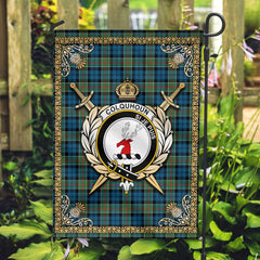 Clan Colquhoun Ancient Tartan Crest Garden Flag  - Celtic Thistle  FQ42 Clan Colquhoun Tartan Today   