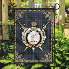 Clan Cooper Tartan Crest Garden Flag  - Celtic Thistle  TA56 Clan Cooper Tartan Today   