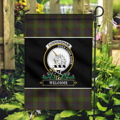 Clan Cunningham Hunting Modern Tartan Crest Garden Flag  - Welcome  CC20 Clan Cunningham Tartan Today   