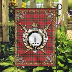 Clan Dalziel Modern Tartan Crest Garden Flag  - Celtic Thistle  YL82 Clan Dalziel Tartan Today   