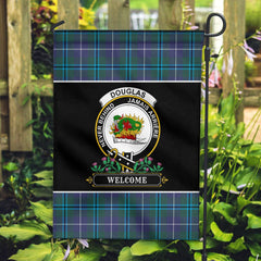 Clan Douglas Modern Tartan Crest Garden Flag  - Welcome  TS61 Clan Douglas Tartan Today   