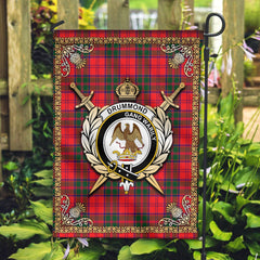 Clan Drummond Modern Tartan Crest Garden Flag  - Celtic Thistle  QX83 Clan Drummond Tartan Today   