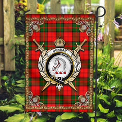 Clan Dunbar Modern Tartan Crest Garden Flag  - Celtic Thistle  LR77 Clan Dunbar Tartan Today   