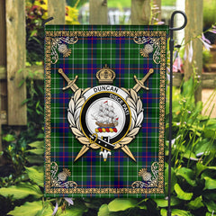 Clan Duncan Modern Tartan Crest Garden Flag  - Celtic Thistle  TB13 Clan Duncan Tartan Today   