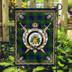 Clan Dundas Modern Tartan Crest Garden Flag  - Celtic Thistle  VB62 Clan Dundas Tartan Today   