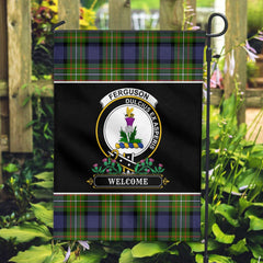 Clan Ferguson Tartan Crest Garden Flag  - Welcome  TJ72 Clan Garden Tartan Today   