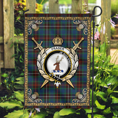 Clan Fraser (of Lovat) Hunting Ancient Tartan Crest Garden Flag  - Celtic Thistle  UZ54 Clan Fraser Tartan Today   