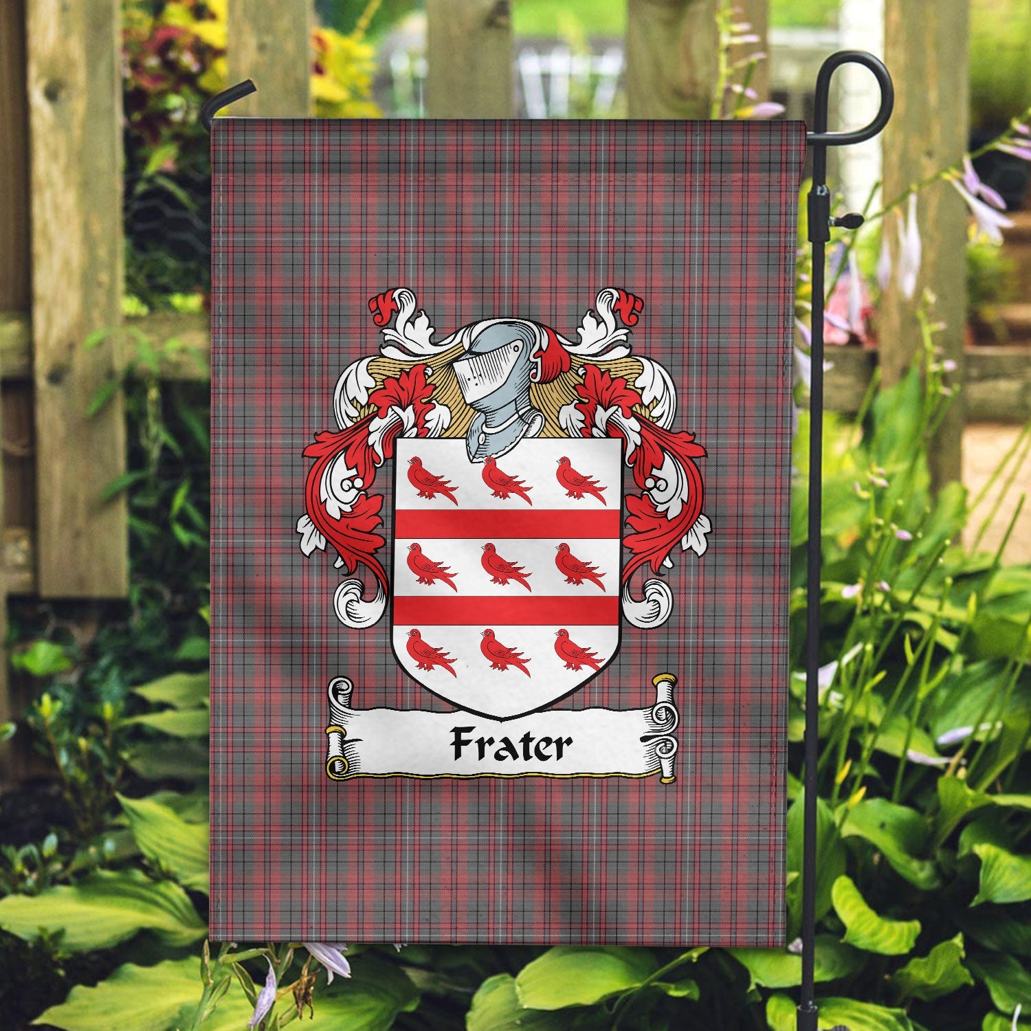 Clan Frater Tartan Crest Garden Flag IT99 Clan Garden Tartan Today   