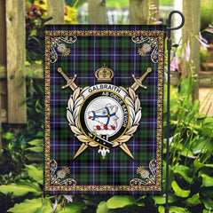 Clan Galbraith Modern Tartan Crest Garden Flag  - Celtic Thistle  RZ26 Clan Rait Tartan Today   