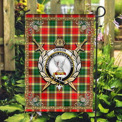 Clan Gibson Tartan Crest Garden Flag  - Celtic Thistle  AB71 Clan Garden Tartan Today   