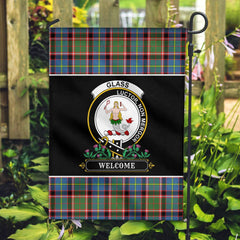 Clan Glass Tartan Crest Garden Flag  - Welcome  IP68 Clan Glass Tartan Today   