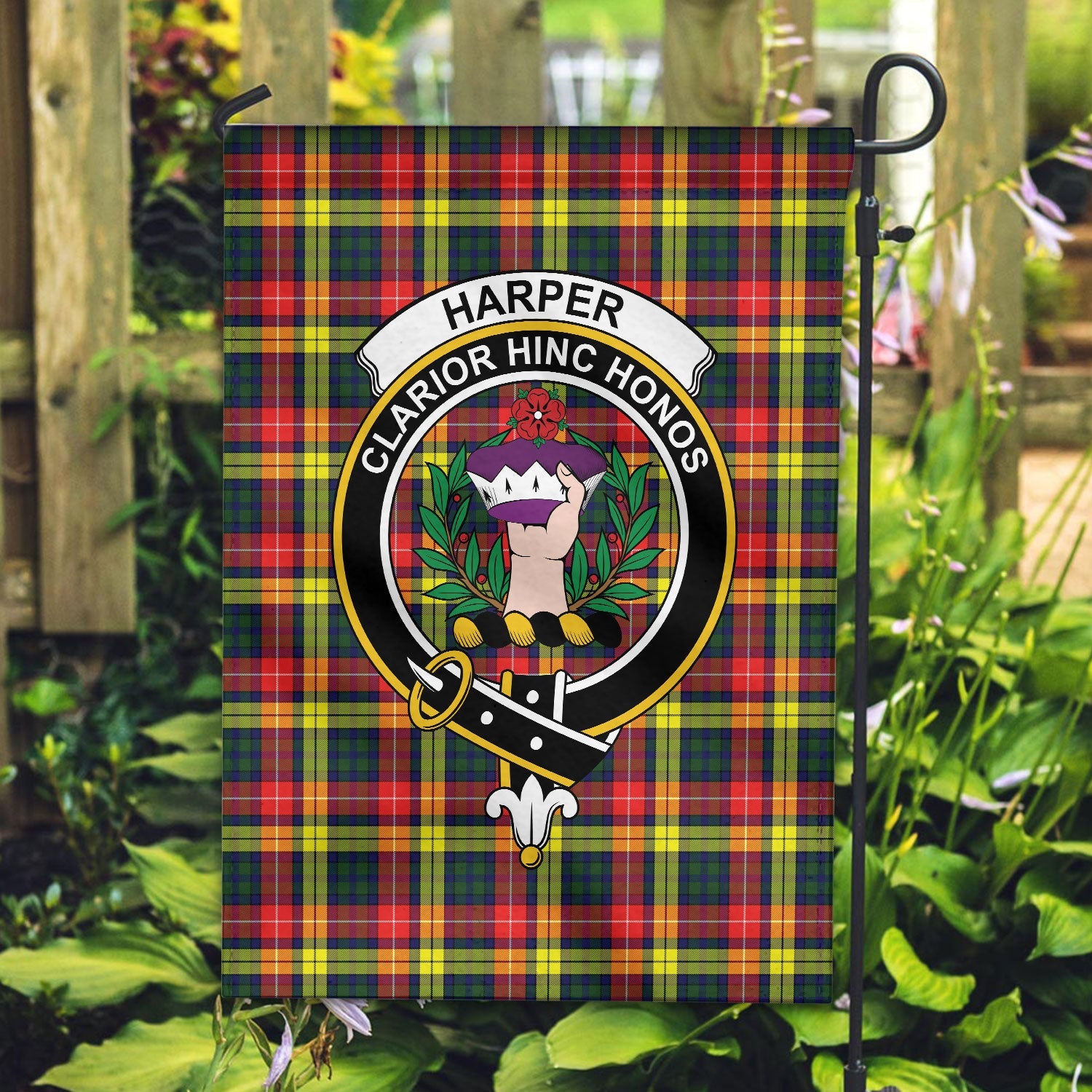 Clan Harper Tartan Crest Garden Flag DV61 Clan Garden Tartan Today   