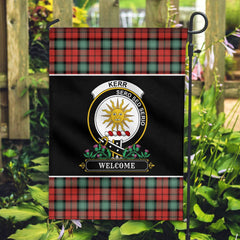 Clan Kerr Ancient Tartan Crest Garden Flag  - Welcome  TD29 Clan Kerr Tartan Today   