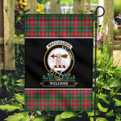 Clan MacCulloch (McCulloch) Tartan Crest Garden Flag  - Welcome  MS34 Clan McCulloch Tartan Today   