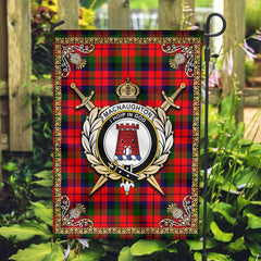 Clan MacNaughton Modern Tartan Crest Garden Flag  - Celtic Thistle  NH61 Clan MacNaughton Tartan Today   