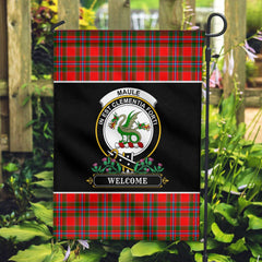 Clan Maule Tartan Crest Garden Flag  - Welcome  OY74 Clan Maule Tartan Today   