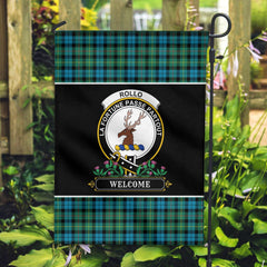 Clan Rollo Ancient Tartan Crest Garden Flag  - Welcome  QV15 Clan Rollo Tartan Today   