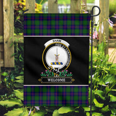 Clan Shaw Modern Tartan Crest Garden Flag  - Welcome  OE43 Clan Shaw Tartan Today   