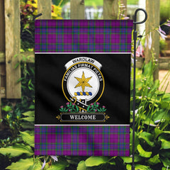 Clan Wardlaw Modern Tartan Crest Garden Flag  - Welcome  UY55 Clan Wardlaw Tartan Today   