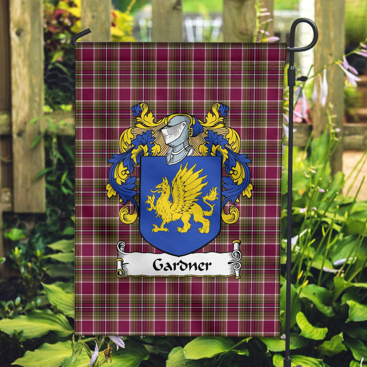 Clan Gardner Tartan Crest Garden Flag QD80 Clan Garden Tartan Today   