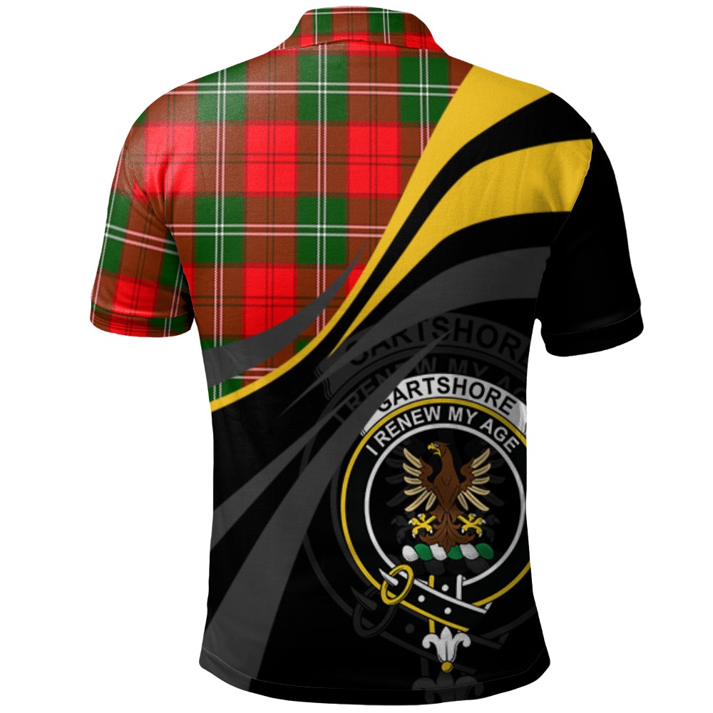 Clan Gartshore Tartan Polo Shirt - Royal Coat Of Arms Style II94 Gartshore Tartan Tartan Polo   