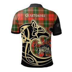 Clan Gartshore Tartan Polo Shirt Viking Wolf PP96 Gartshore Tartan Tartan Polo   