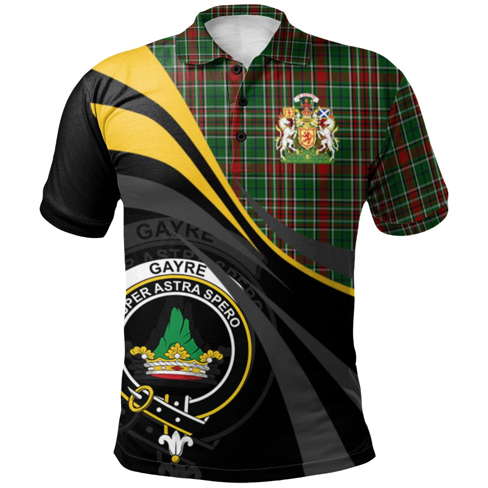 Clan Gayre Bodyguard 02 Tartan Polo Shirt - Royal Coat Of Arms Style OX26 Gayre Bodyguard 02 Tartan Tartan Polo   