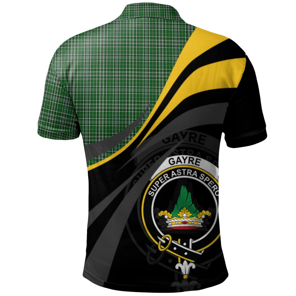 Clan Gayre Dress Tartan Polo Shirt - Royal Coat Of Arms Style OD41 Gayre Dress Tartan Tartan Polo   