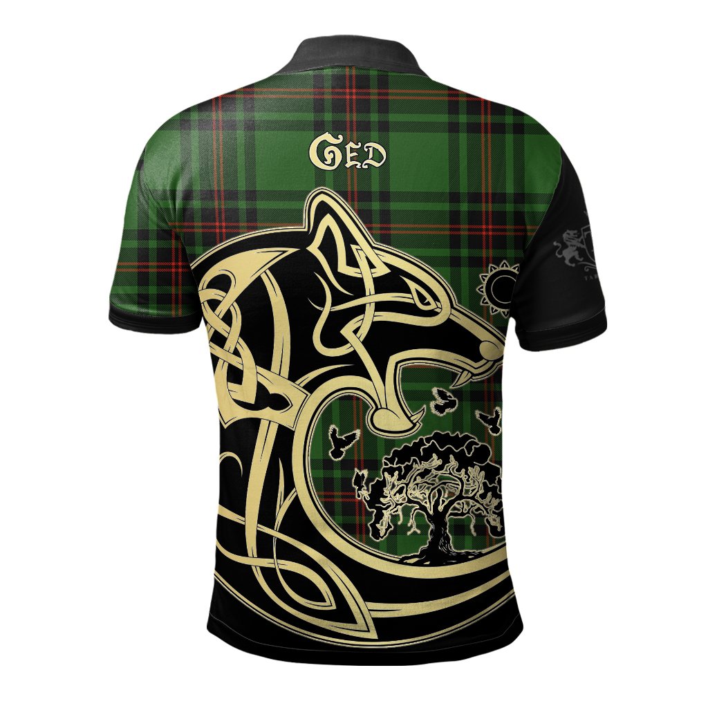 Clan Ged Tartan Polo Shirt Viking Wolf VR71 Ged Tartan Tartan Polo   