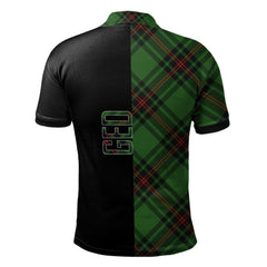 Clan Ged Tartan Polo Shirt Half of Me - Cross Style YF81 Ged Tartan Tartan Polo   