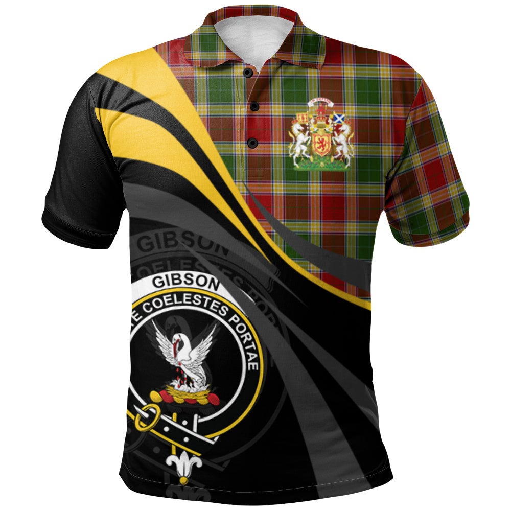 Clan Gibsone (Gibson - Gibbs) 01 Tartan Polo Shirt - Royal Coat Of Arms Style NQ39 Gibsone (Gibson - Gibbs) 01 Tartan Tartan Polo   