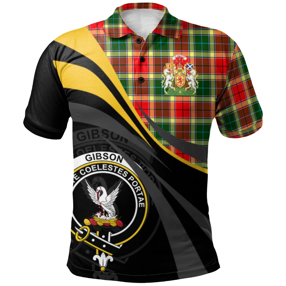 Clan Gibsone (Gibson - Gibbs) 02 Tartan Polo Shirt - Royal Coat Of Arms Style OZ85 Gibsone (Gibson - Gibbs) 02 Tartan Tartan Polo   