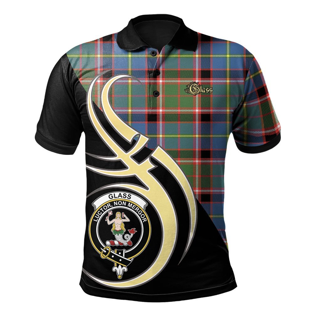 Clan Glass Tartan Polo Shirt - Believe In Me Style OF82 Glass Tartan Tartan Polo   