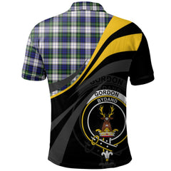 Clan Gordon Dress Modern Tartan Polo Shirt - Royal Coat Of Arms Style GG40 Gordon Dress Modern Tartan Tartan Polo   