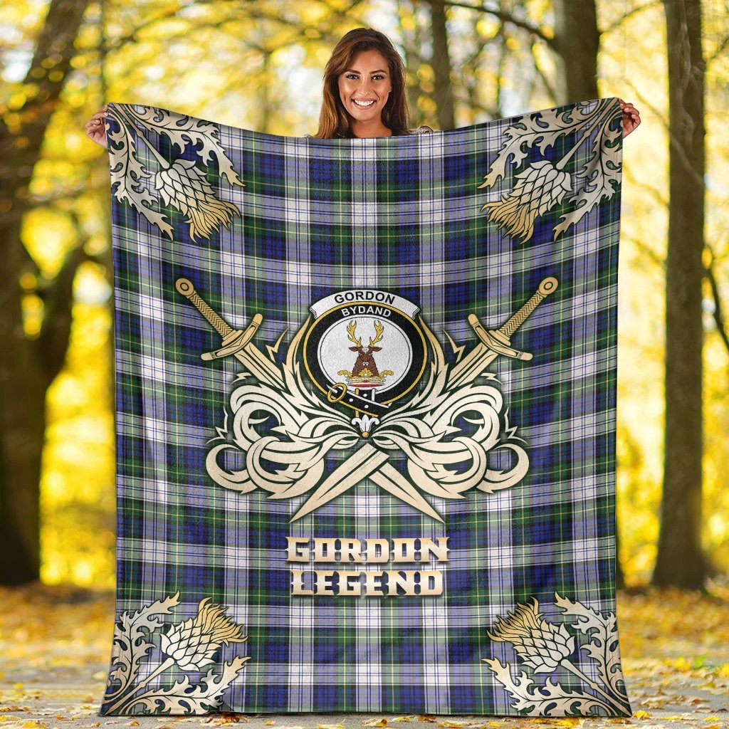 Clan Gordon Dress Modern Tartan Gold Courage Symbol Blanket OG13 Clan Gordon Tartan Today   