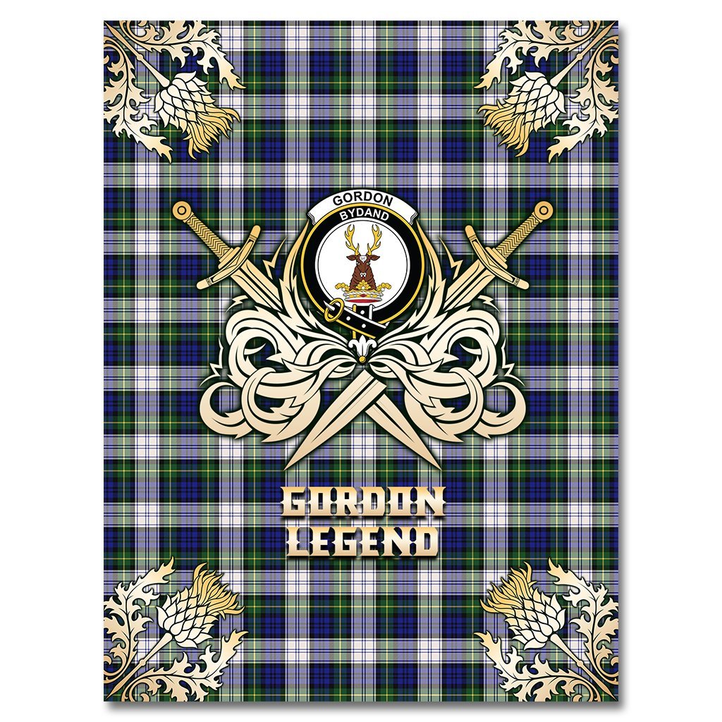 Clan Gordon Dress Modern Tartan Gold Courage Symbol Blanket OG13 Clan Gordon Tartan Today   