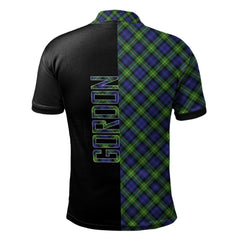 Clan Gordon Modern Tartan Polo Shirt Half of Me - Cross Style OR74 Gordon Modern Tartan Tartan Polo   