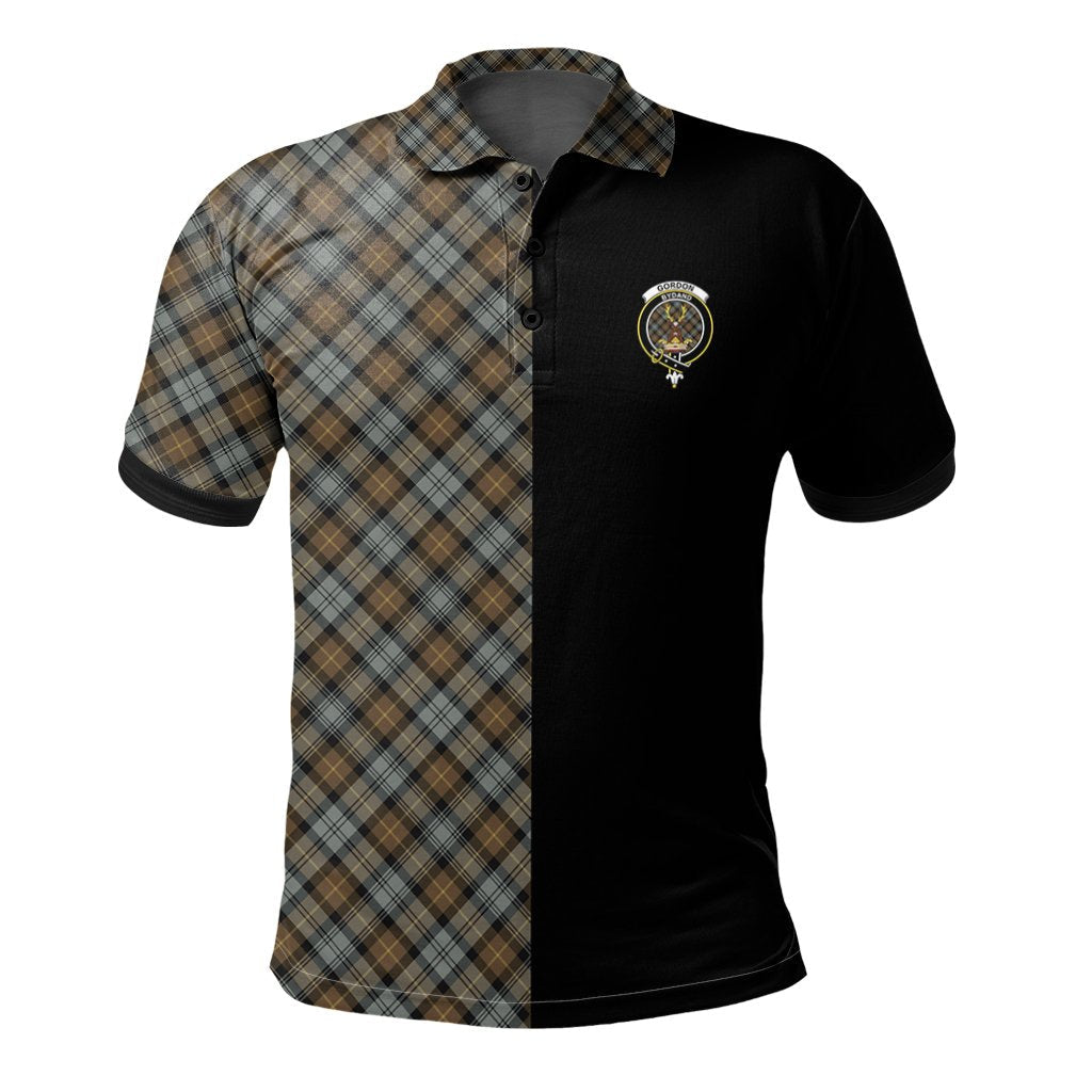 Clan Gordon Weathered Tartan Polo Shirt Half of Me - Cross Style UE78 Gordon Weathered Tartan Tartan Polo   