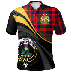 Clan Gow of Skeoch Tartan Polo Shirt - Royal Coat Of Arms Style QC34 Gow of Skeoch Tartan Tartan Polo   