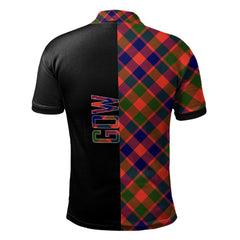 Clan Gow of Skeoch Tartan Polo Shirt Half of Me - Cross Style LF84 Gow of Skeoch Tartan Tartan Polo   