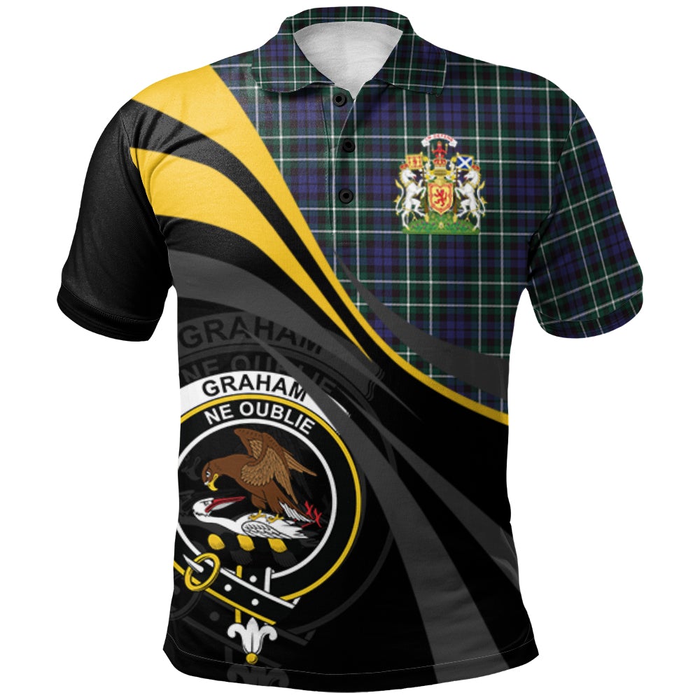 Clan Graham of Montrose Modern Tartan Polo Shirt - Royal Coat Of Arms Style LP86 Graham of Montrose Modern Tartan Tartan Polo   