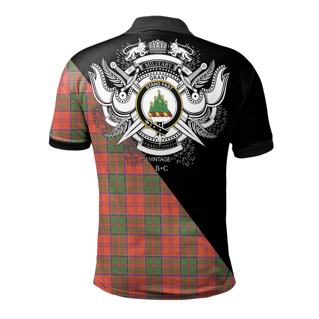 Clan Grant Ancient Clan - Military Polo Shirt VN83 Grant Ancient Tartan Tartan Polo   