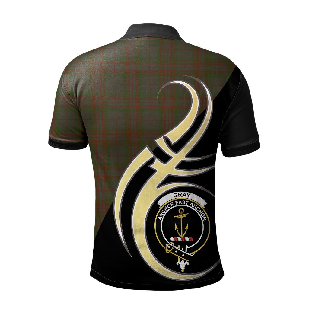 Clan Gray Tartan Polo Shirt - Believe In Me Style ZL77 Gray Tartan Tartan Polo   