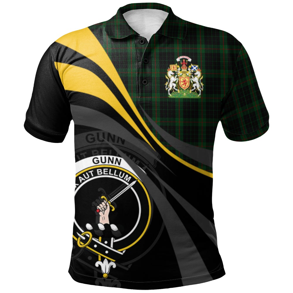 Clan Gunn Logan Tartan Polo Shirt - Royal Coat Of Arms Style VG21 Gunn Logan Tartan Tartan Polo   