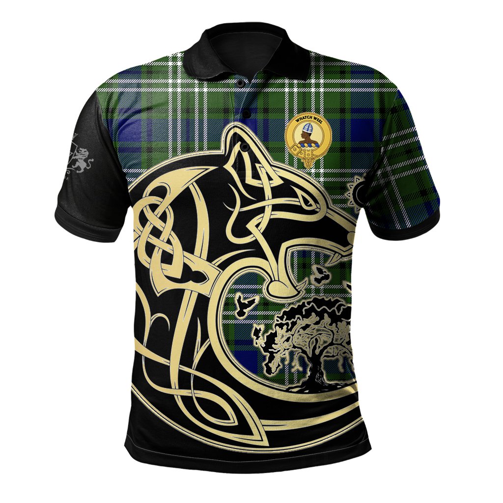 Clan Haliburton Tartan Polo Shirt Viking Wolf SP70 Haliburton Tartan Tartan Polo   