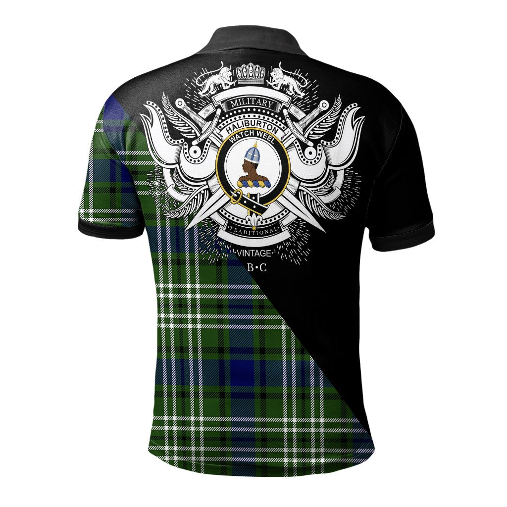 Clan Haliburton Clan - Military Polo Shirt SR29 Haliburton Tartan Tartan Polo   