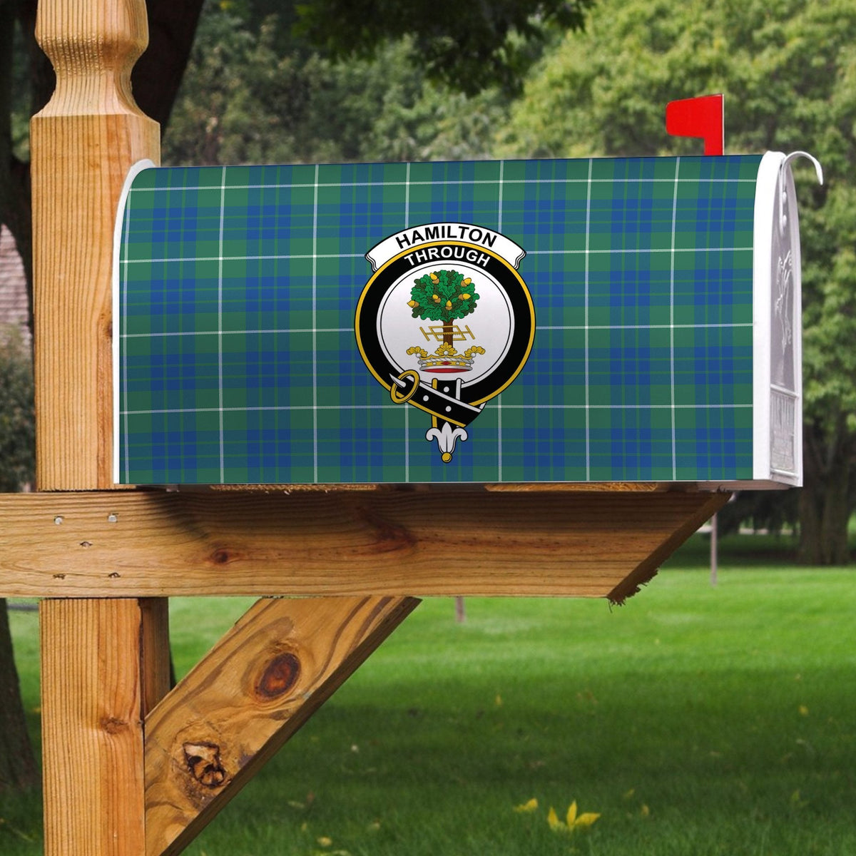 Clan Hamilton Hunting Ancient Tartan Crest Mailbox MO55 Clan Hamilton Tartan Today   