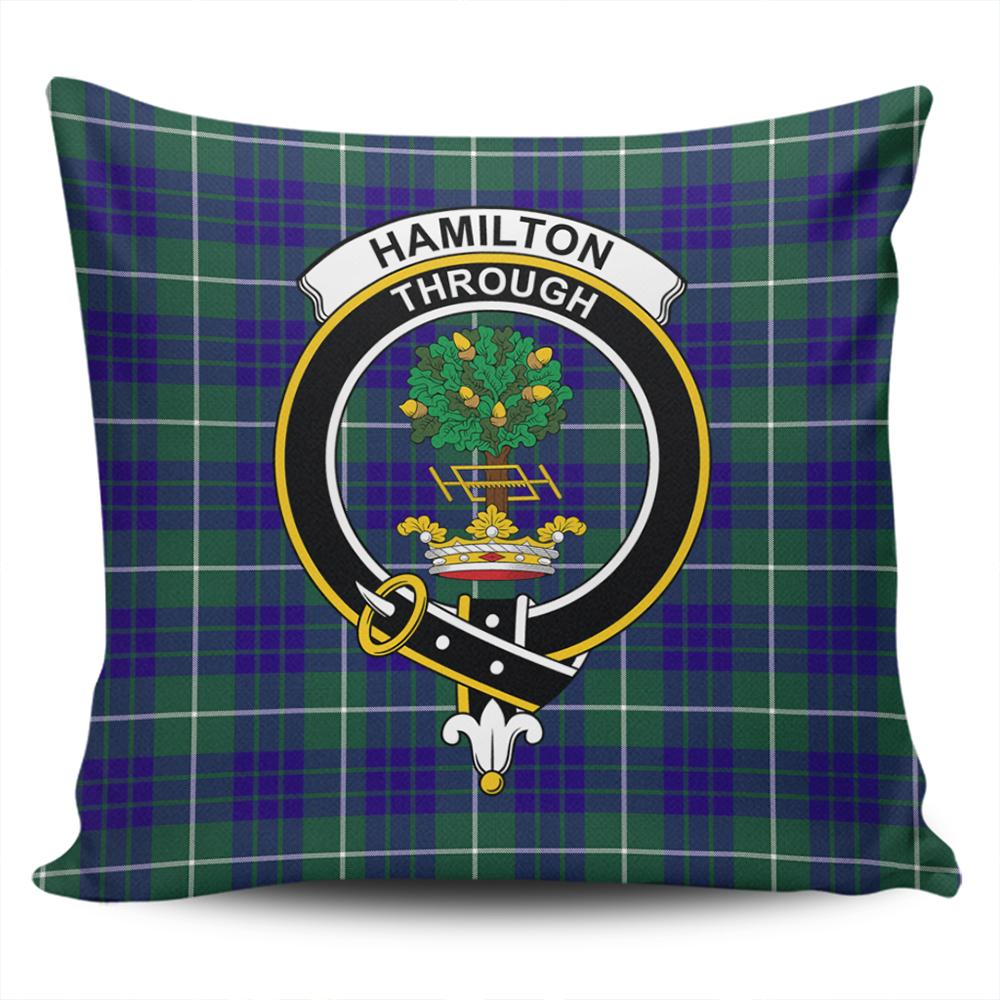 Clan Hamilton Hunting Modern Tartan Crest Pillow Cover OC89 Clan Hamilton Tartan Today   